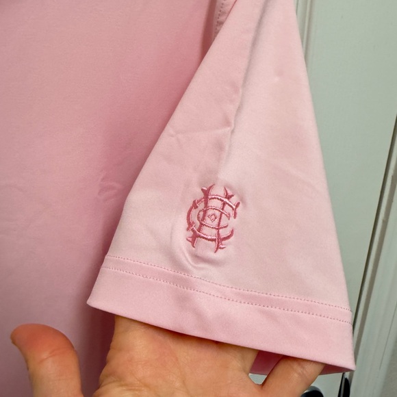 New Peter Millar Summer Comfort Pink Golf Polo - Picture 4 of 10